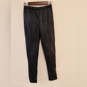 *NWT* Lush Black Faux Leather Pants - FLEECE lined